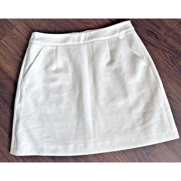 FRENCH CONNECTION Women's Whisper Mini Skirt Summer White 2 - Picture 6 of 12